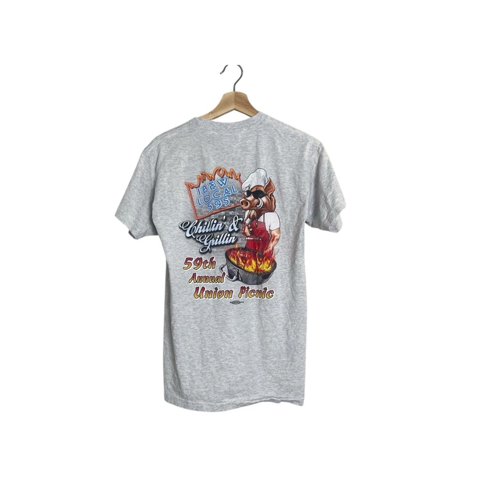 Union Made‎ 59th Annual Union Picnic T Shirt Chillin & Grillin Local 595